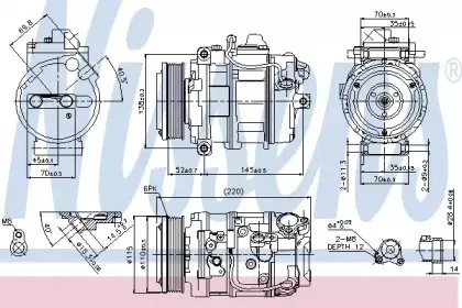 89114 NISSENS Компрессор, кондиционер