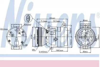 89121 NISSENS Компрессор, кондиционер