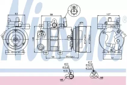 89273 NISSENS Компрессор, кондиционер