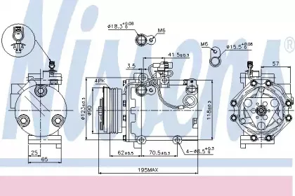 89349 NISSENS Компрессор, кондиционер