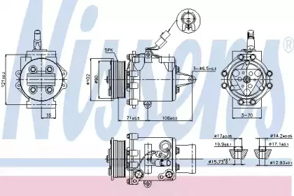 89591 NISSENS Компрессор, кондиционер