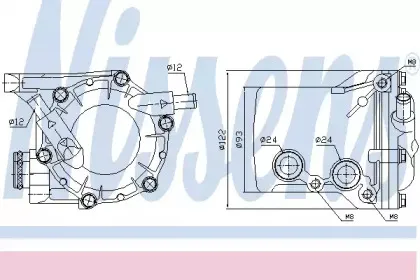 90583 NISSENS масляный радиатор, двигательное масло