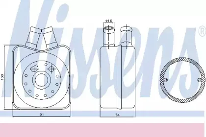 90606 NISSENS масляный радиатор, двигательное масло