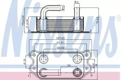 90714 NISSENS масляный радиатор, двигательное масло