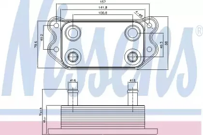 90676 NISSENS масляный радиатор, двигательное масло