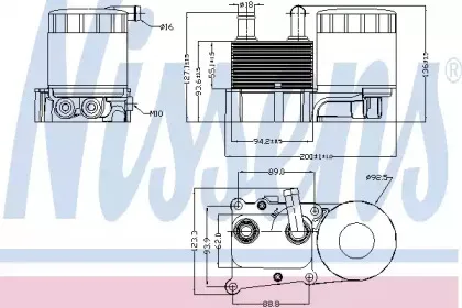 90706 NISSENS масляный радиатор, двигательное масло