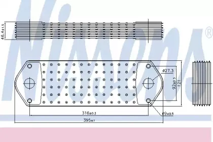90715 NISSENS масляный радиатор, двигательное масло