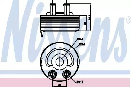 90719 NISSENS масляный радиатор, двигательное масло