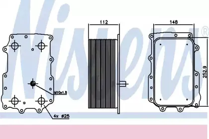 90726 NISSENS масляный радиатор, двигательное масло