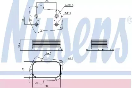 90811 NISSENS масляный радиатор, двигательное масло