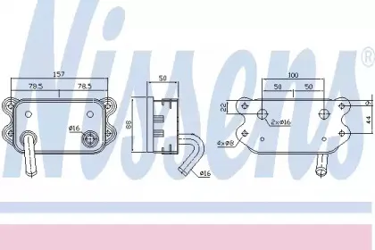 90580 NISSENS масляный радиатор, двигательное масло