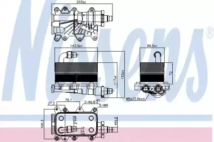 90673 NISSENS Масляный радиатор, автоматическая коробка передач