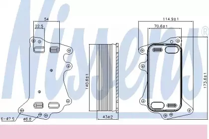 90903 NISSENS Масляный радиатор, автоматическая коробка передач