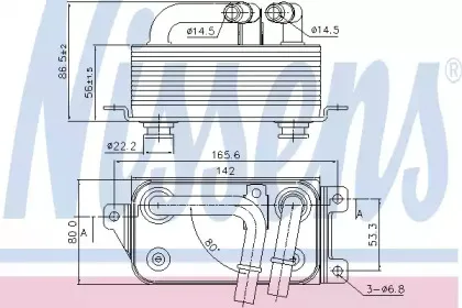 90911 NISSENS масляный радиатор, двигательное масло