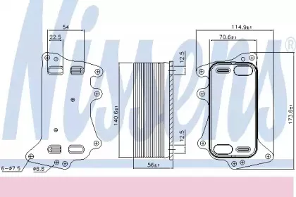 90627 NISSENS Масляный радиатор, рулевое управление