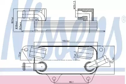 90789 NISSENS масляный радиатор, двигательное масло