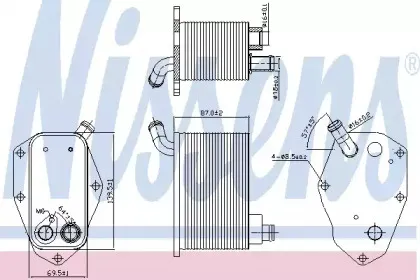 90826 NISSENS масляный радиатор, двигательное масло