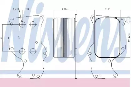 90851 NISSENS масляный радиатор, двигательное масло