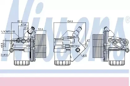 90893 NISSENS масляный радиатор, двигательное масло