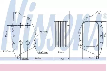 90962 NISSENS масляный радиатор, двигательное масло