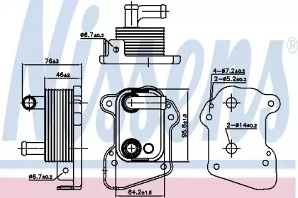 90977 NISSENS масляный радиатор, двигательное масло