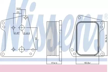 90983 NISSENS масляный радиатор, двигательное масло