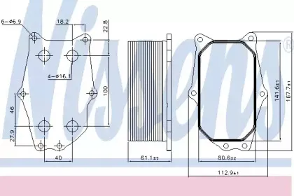 90987 NISSENS масляный радиатор, двигательное масло