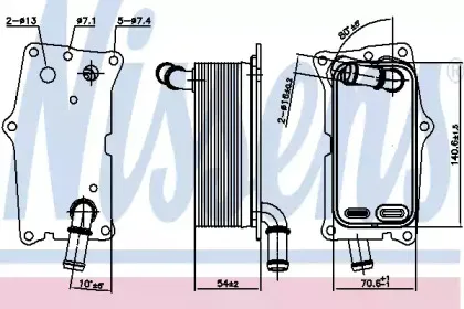 91104 NISSENS Масляный радиатор, автоматическая коробка передач