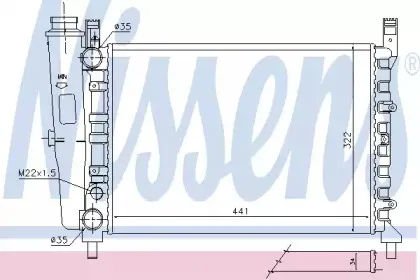 61950 NISSENS Радиатор, охлаждение двигателя