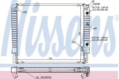 65509A NISSENS Радиатор, охлаждение двигателя