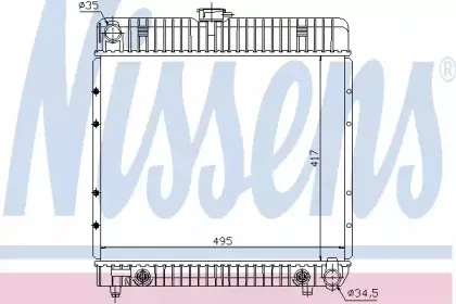 62740 NISSENS Радиатор, охлаждение двигателя
