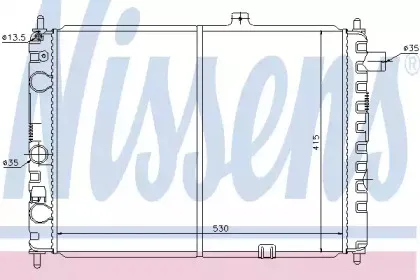 63170 NISSENS Радиатор, охлаждение двигателя
