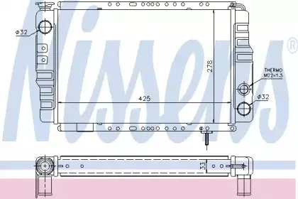 63770 NISSENS Радиатор, охлаждение двигателя