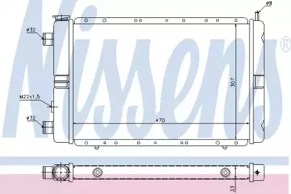 63850 NISSENS Радиатор, охлаждение двигателя