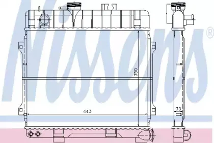 60674 NISSENS Радиатор, охлаждение двигателя