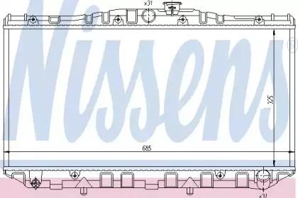 64850 NISSENS Радиатор, охлаждение двигателя