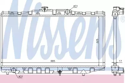 64851 NISSENS Радиатор, охлаждение двигателя