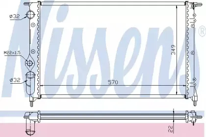 63925 NISSENS Радиатор, охлаждение двигателя