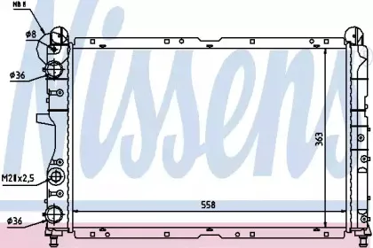 61847 NISSENS Радиатор, охлаждение двигателя