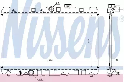 64741 NISSENS Радиатор, охлаждение двигателя