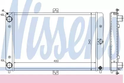 62351 NISSENS Радиатор, охлаждение двигателя