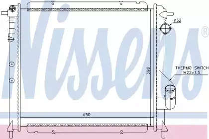 63892 NISSENS Радиатор, охлаждение двигателя