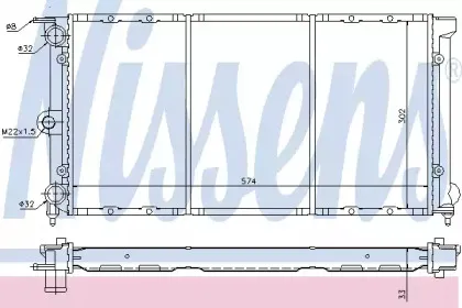 652611 NISSENS Радиатор, охлаждение двигателя