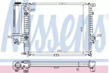 60614A NISSENS Радиатор, охлаждение двигателя