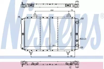 63561 NISSENS Радиатор, охлаждение двигателя