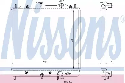 62817 NISSENS Радиатор, охлаждение двигателя