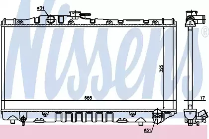 64712 NISSENS Радиатор, охлаждение двигателя