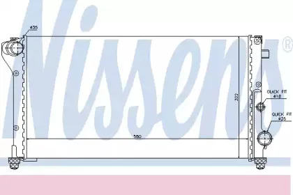 617847 NISSENS Радиатор, охлаждение двигателя