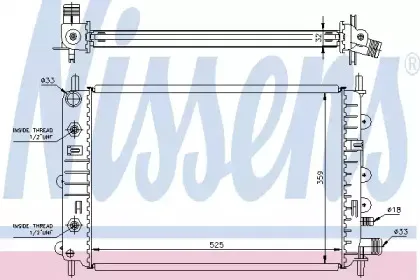 62216A NISSENS Радиатор, охлаждение двигателя