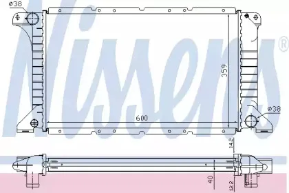 62249A NISSENS Радиатор, охлаждение двигателя